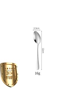 304 Stainless Steel Mini Special Small Spoon 9cm Short Handle Seasoning Spoon Salt Spoon Medicinal Powder Seasoning Spoon Spoon Coffee Spoon-Specifications:304 Stainless Steel-12cm Pointed Spoon