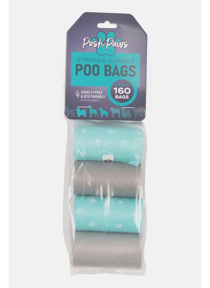 Posh Paws 160 Pieces Strong And Durable Poo Bags, Assorted  - Image 1