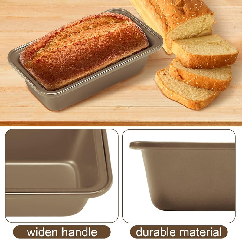 Mini Loaf Pans 12-Pack 6.1 X 3.2 X 2.1 Inches Gold Non-Stick Coating - Rapid Even Heat Distribution Carbon Steel Molds for Home Kitchen Baking, Family Meals, Festive Celebrations - Image 4