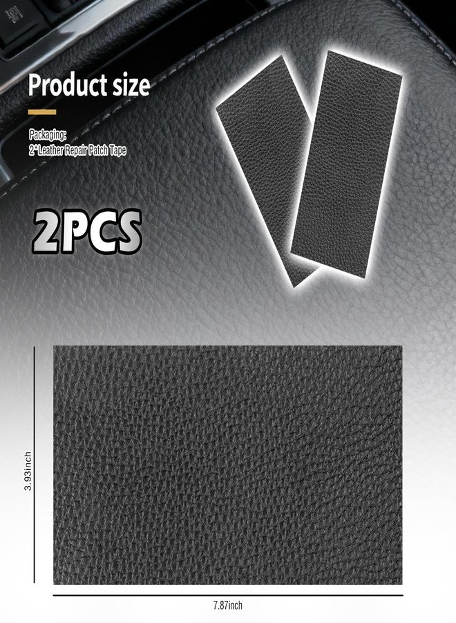 YGDMD 2PCS 8×4 Inch PU Leather Patch for Car Seat Repair,Self-Adhesive Leather Repair Patch Tape Vinyl Repairs Kit,Portable Car Leathers Repairs Kit for Cars Upholstery Seat,Furniture - Image 2