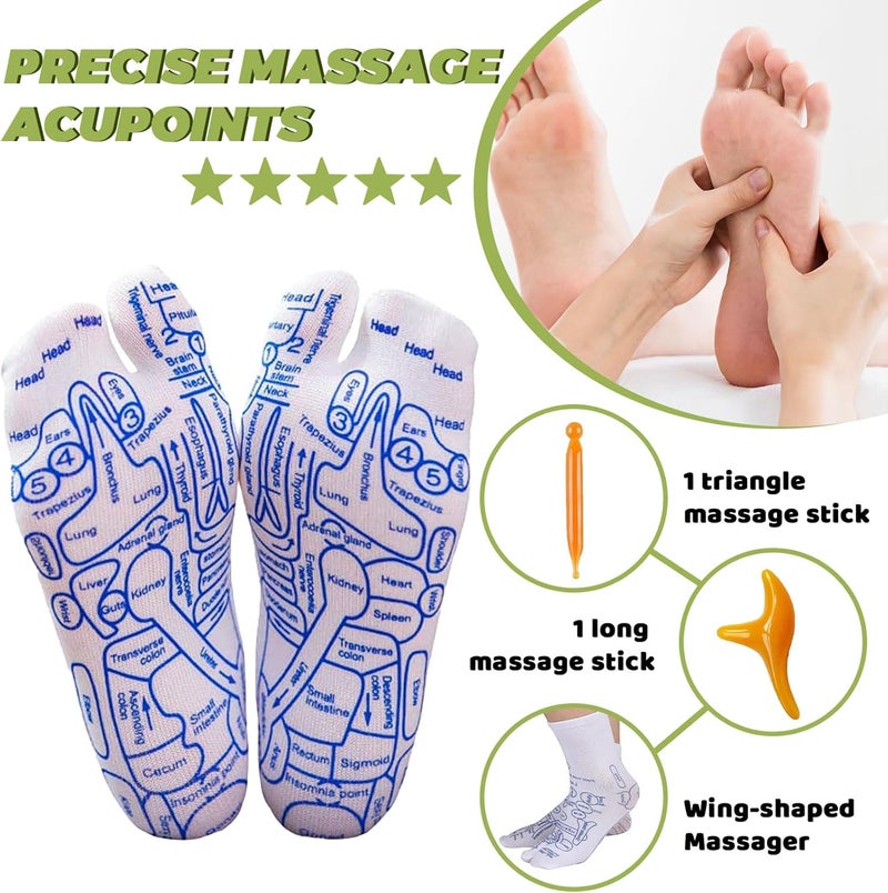 Reflexology Socks With Acupressure and Massage Tools Large Size Relieve Fatigue Promote Blood Circulation and Relaxation - Image 2