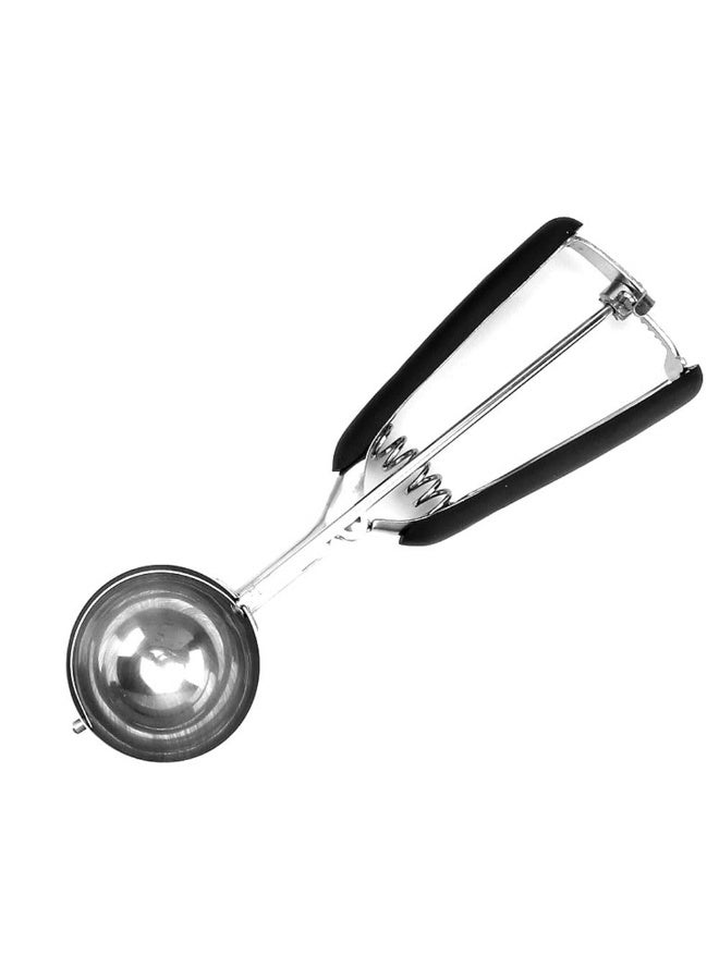 JZS Ice Cream Scoop, Stainless Steel Cookie Scoops for Baking Ice Cream Scooper with Quick Trigger Release Cookie Dough Scoop Cupcake Scoop 5cm(Black) - Image 1