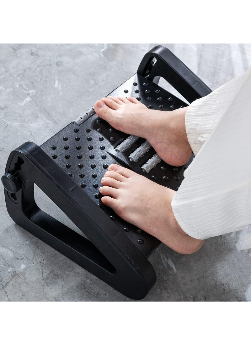 Generic Adjustable Foot Rest,Ergonomic Foot Stool for Under Office Desk,Under Desk Footrest with Foot Massage Roller, Chair Footrest for Leg Rest  - Image 1