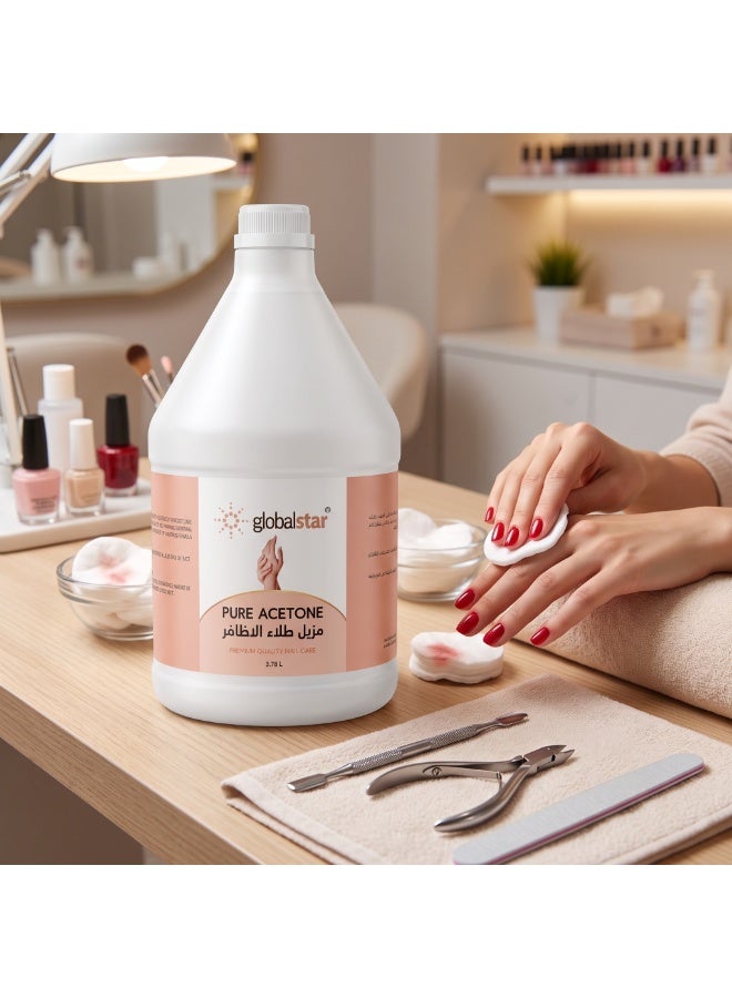 Globalstar Pure Acetone 3.78L Salon Size | Strong Nail Polish Remover for Acrylic & Gel Nails - Image 2