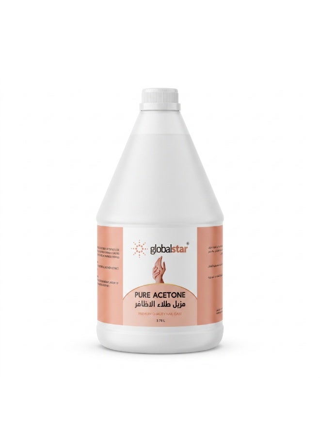 Globalstar Pure Acetone 3.78L Salon Size | Strong Nail Polish Remover for Acrylic & Gel Nails - Image 1