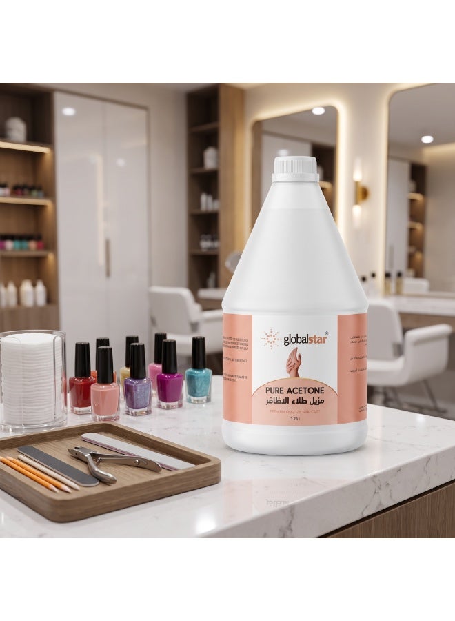 Globalstar Pure Acetone 3.78L Salon Size | Strong Nail Polish Remover for Acrylic & Gel Nails - Image 4