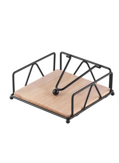 Excefore Flat Paper Napkin Holder, Dinner Napkin Holder with Dispenser Arm, for Table, Kitchen, Countertops and Outdoor Tables, Black  - Image 1