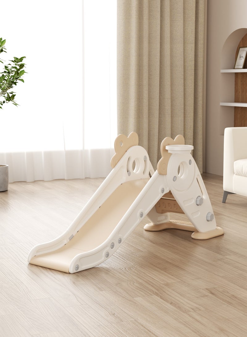 فول جوي زحليقة علي شكل  جزرة  قابلة للطي  مع كرة سلة ,بيج - Image 1