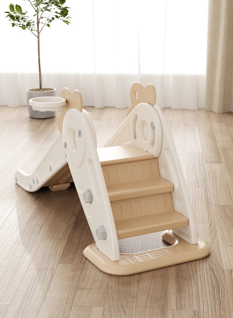 فول جوي زحليقة علي شكل  جزرة  قابلة للطي  مع كرة سلة ,بيج - Image 4