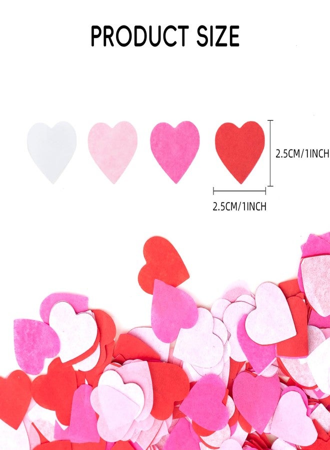 CIPOWM 6000pcs Valentine's Day Heart Confetti Decoration, 4 Colors Paper Heart Shaped Table Confetti Tissue Confetti for Valentine's Day Wedding Engagement Anniversary Birthday Party Decoration - Image 2