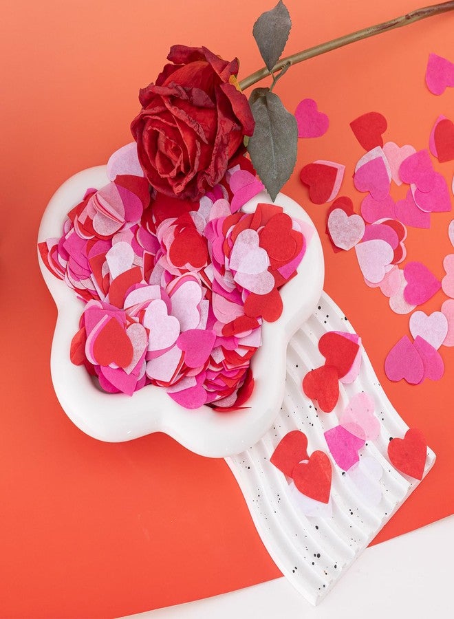 CIPOWM 6000pcs Valentine's Day Heart Confetti Decoration, 4 Colors Paper Heart Shaped Table Confetti Tissue Confetti for Valentine's Day Wedding Engagement Anniversary Birthday Party Decoration - Image 4