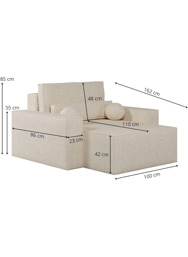 Modern Oversized Armchair in Boucle Fabric - Image 2