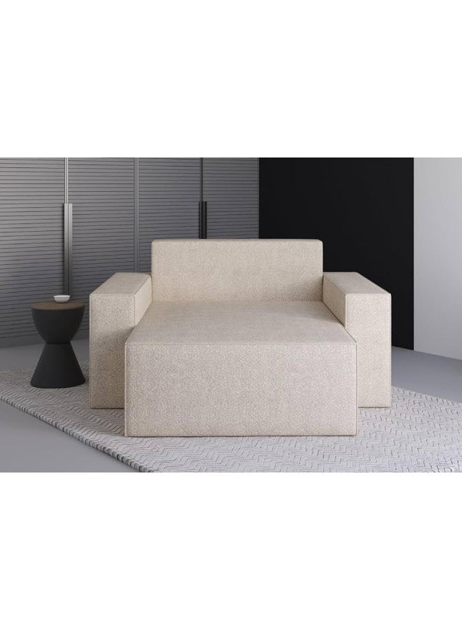 Modern Oversized Armchair in Boucle Fabric - Image 5