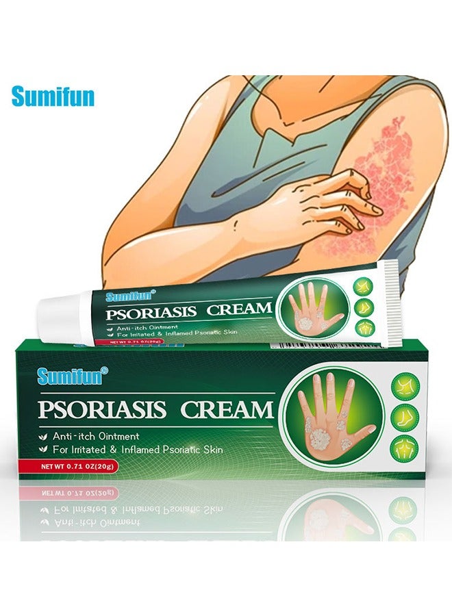 سوميفون كريم الصدفية - كريمات الصدفية العشبية الصينية الطبيعية ، التهاب الجلد والأكزيما الحكة مرهم الصدفية ، كريمات الصدفية ، علاج الصدفية ، كريم مضاد للبكتيريا ، لحكة الجسم 20 جرام - Image 1