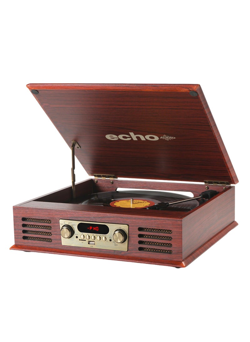echo AUDIO Legend Vintage Bluetooth Record Player with Built-in Speakers  - Image 2