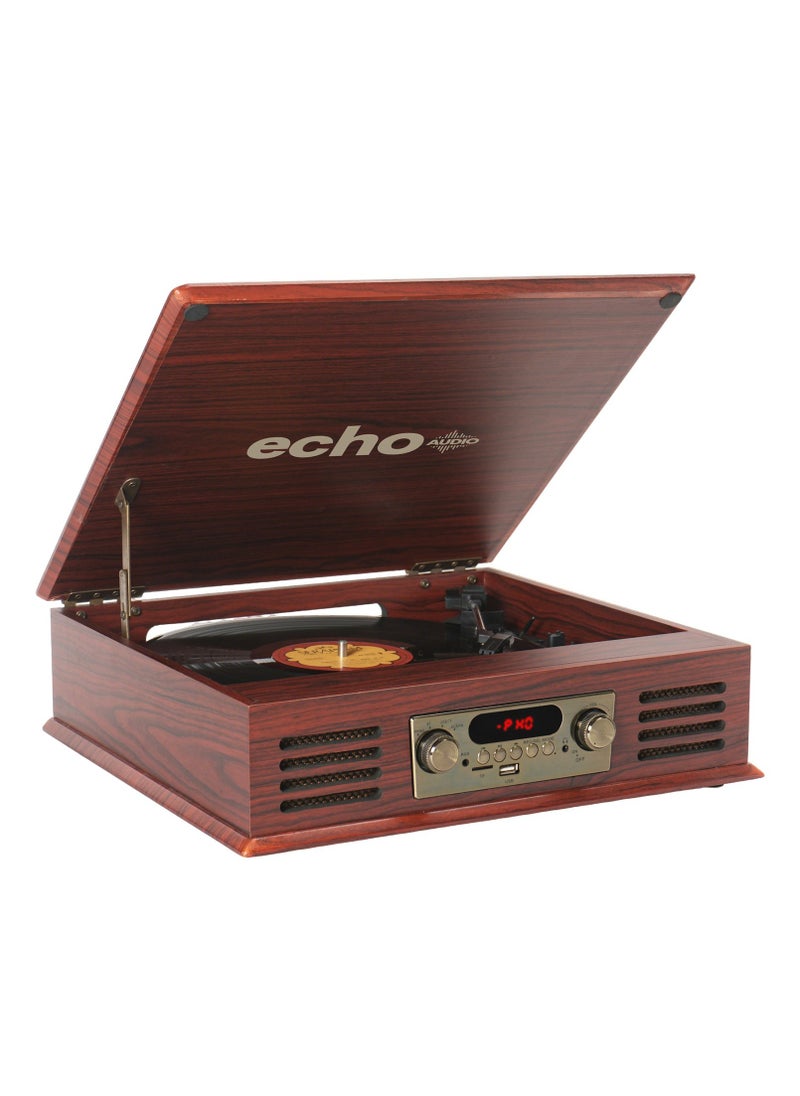 echo AUDIO Legend Vintage Bluetooth Record Player with Built-in Speakers  - Image 3