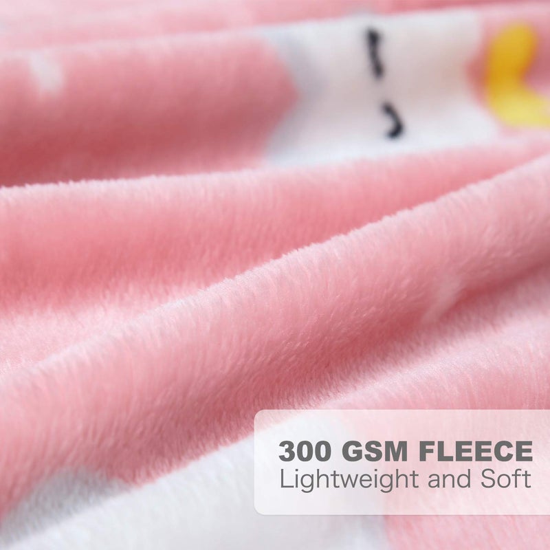 تيل يو Toddler Flannel Blanket - Warm Cozy Baby Blanket for Boys and Girls, Smooth Cute Lightweight Blanket for Bedding Crib Stroller, 40x50 Inches, Pink Cloud - Image 5