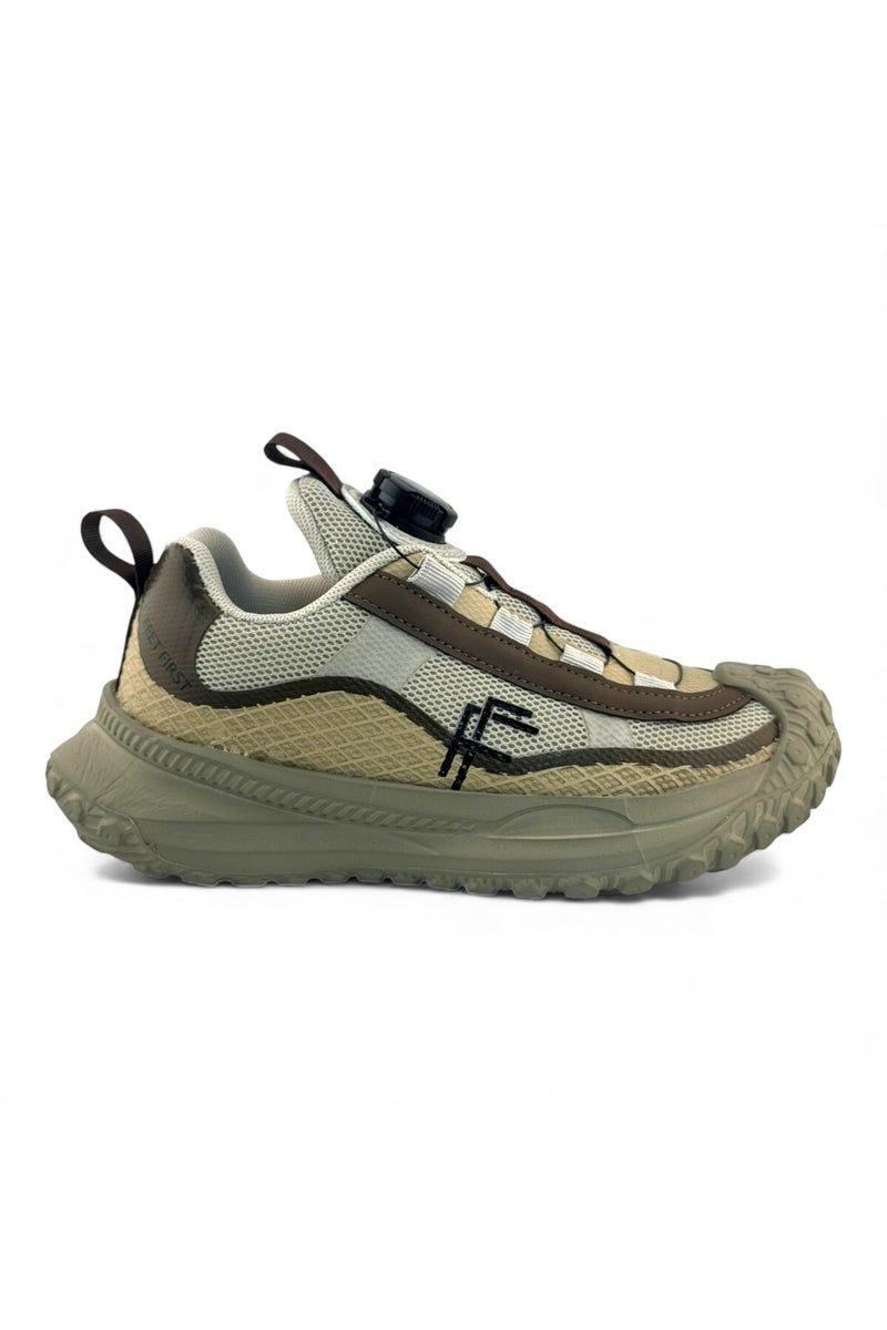 Feet First Bolt Flow Kids Lightweight Sports Sneakers 86-890-15 Beige/Khaki - Image 1