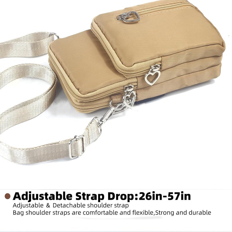 JANKS Small Crossbody Bag for Women - Mini Phone Purses with Crossbody Strap and Wallet - Nylon Arm Bag - Image 3