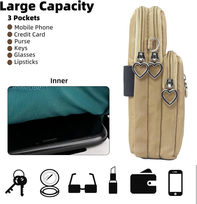 JANKS Small Crossbody Bag for Women - Mini Phone Purses with Crossbody Strap and Wallet - Nylon Arm Bag - Image 5
