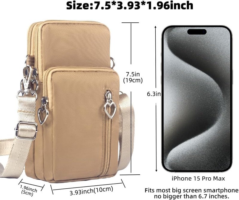 JANKS Small Crossbody Bag for Women - Mini Phone Purses with Crossbody Strap and Wallet - Nylon Arm Bag - Image 2