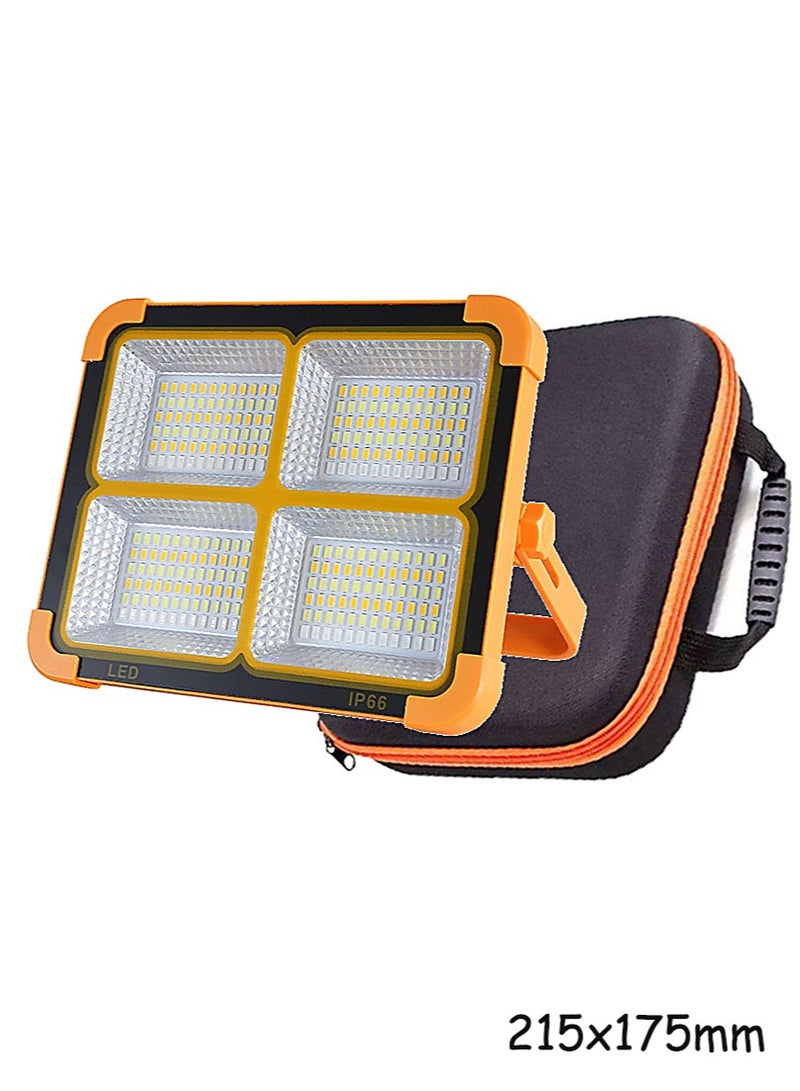 Golden Rose Led Work Solar Light Rechargeable power bank Portable Ultra Bright Floodlight Waterproof Cordless Light Floor Standing Hangable For Power Outage Emergency Work Light outdoor Camping fishing tent - Image 1