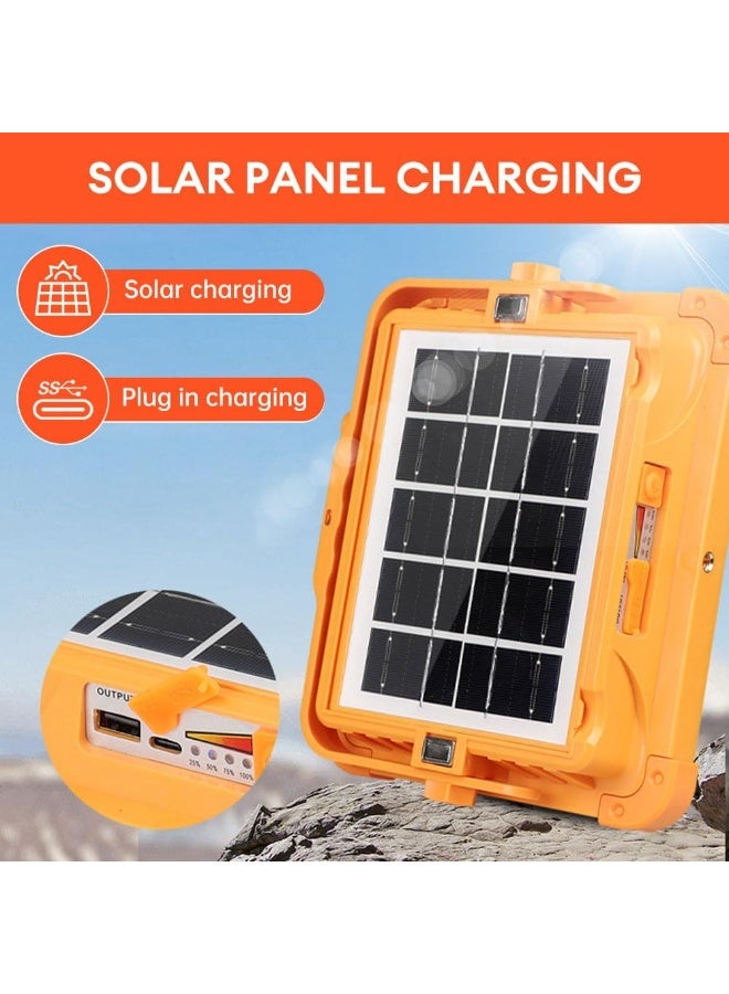 Golden Rose Led Work Solar Light Rechargeable power bank Portable Ultra Bright Floodlight Waterproof Cordless Light Floor Standing Hangable For Power Outage Emergency Work Light outdoor Camping fishing tent - Image 2