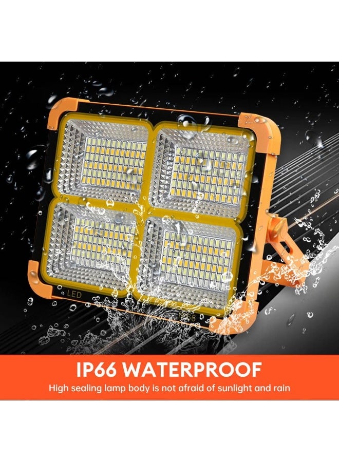 Golden Rose Led Work Solar Light Rechargeable power bank Portable Ultra Bright Floodlight Waterproof Cordless Light Floor Standing Hangable For Power Outage Emergency Work Light outdoor Camping fishing tent - Image 5