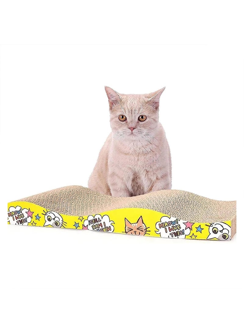 CATANES Cat Scratcher Cardboard Cat Scratch Pad with Premium Scratch Textures Design Durable Cat Scratching Pad Reversible - Image 1