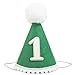 BOOMPA Dark Green Jungle Safari Number One Cap Baby Boys 1st Birthday Crown Party Decoration Wild One Birthday Hat - Image 3