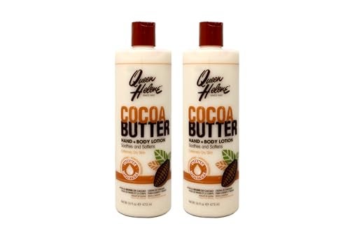 QUEEN HELENE Cocoa Butter Hand  Body Lotion 16 oz Pack of 2