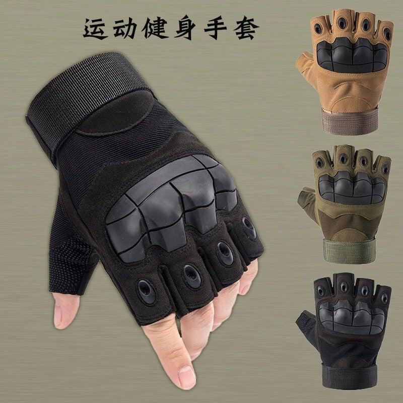 Sports Gloves With Air Cushion Anti Slip Wear Resistant Protection For Fitness Cycling And Outdoor Activities - Image 3