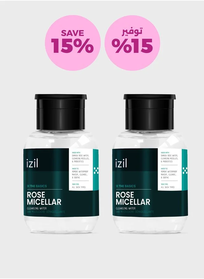 IZIL Rose Micellar Cleansing Water - Twin, Savings 15%