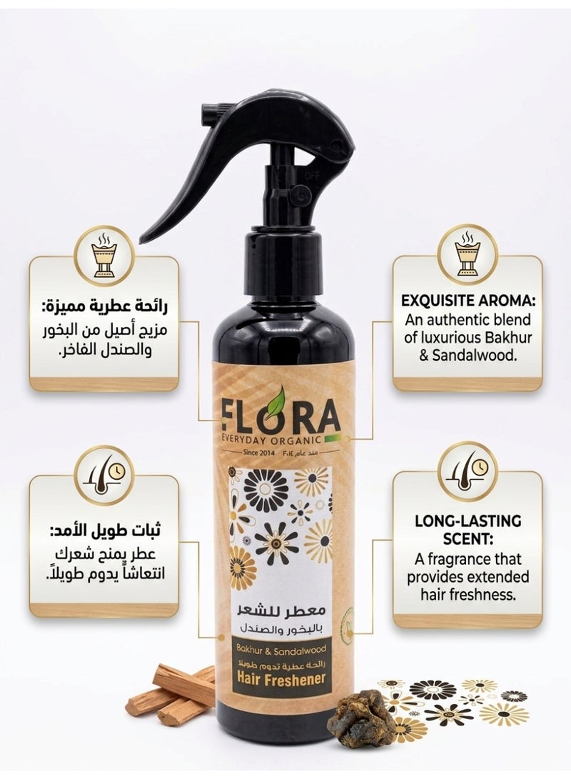 Flora Bakhoor And Sandalwood Hair Mist 250ml - Image 2