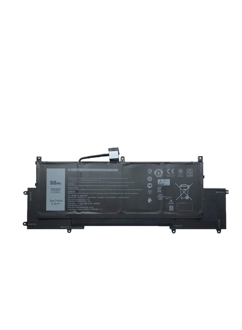 Terabyte TVKGH 089GNG N7HT0 0HYMNG Battery Compatible for Dell Latitude 9510 2-in-1 Series(11.4V 88Wh) - Image 1