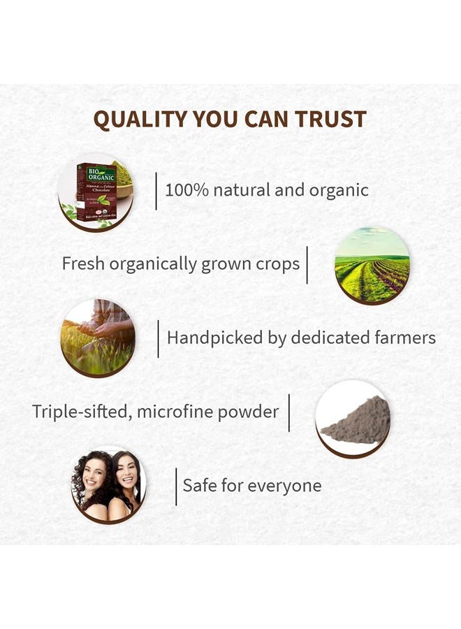 Indus Valley لون شعر الحناء الطبيعي العضوي من إندوس فالي بالشوكولاتة 100 جرام | تغطية 100% للشعر الرمادي وصبغة شعر طويلة الأمد | صبغة شعر طبيعية، نباتية وخالية من القسوة - Image 5