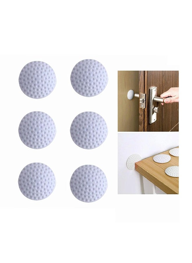 Generic Door Handle Bumper, Self-Adhesive Wall Protector, Door Knob Wall Shield Rubber Buffer Crash Pads Door Stoppers, for Furniture Crafts Glass Table,6 Piece  - Image 1