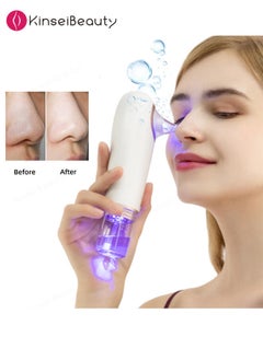 KinseiBeauty 4-in-1 Upgraded Facial Pore Blackhead Remover Vacuum Cleaning Instrument Blue LED Germicidal Golden  - Image 1