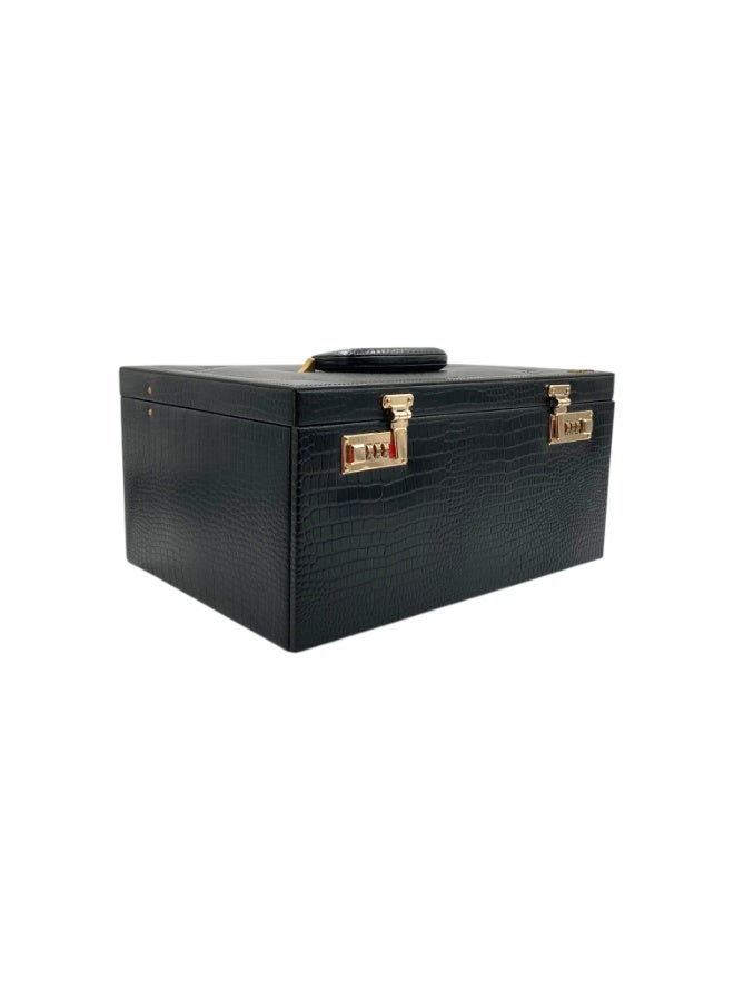 LAVERI LEATHER Genuine Leather Jewellery Box Black - Image 2