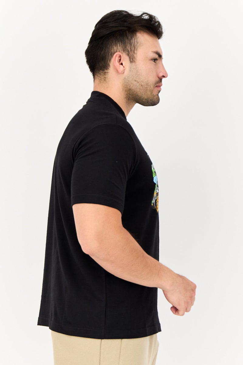 Reebok Men Sportswear Fit Short Sleeve Training T-Shirt, Black - Image 4