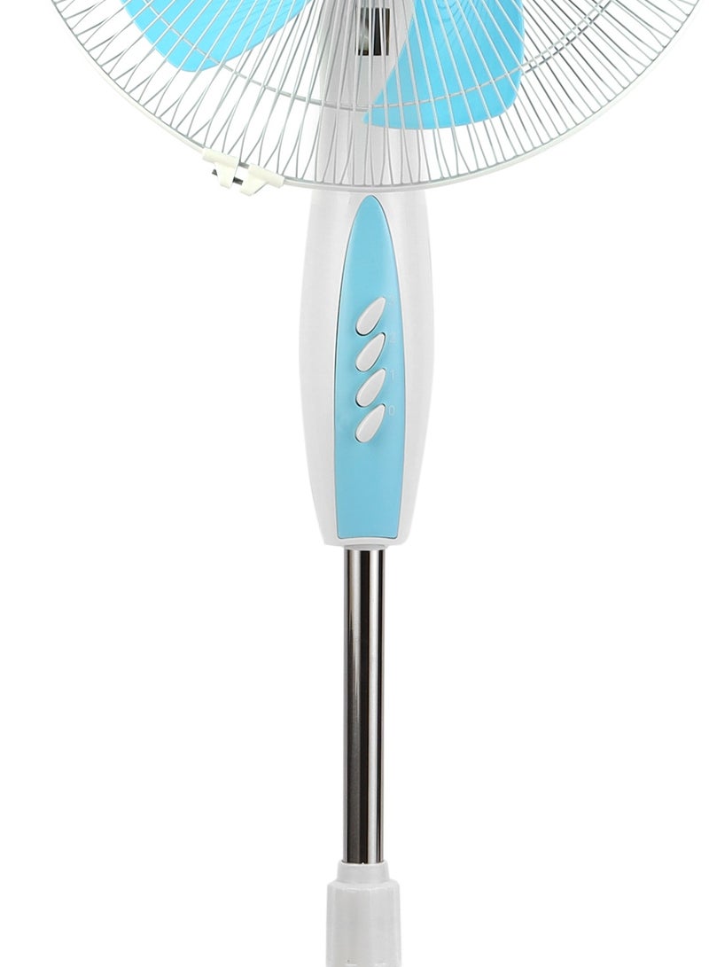 KRYPTON Stand Fan 3 Speed 6 Leaf blade Horizontal oscillation Adjustable height and tilt setting  50 W 50 W KNF6436 White/Blue - Image 3