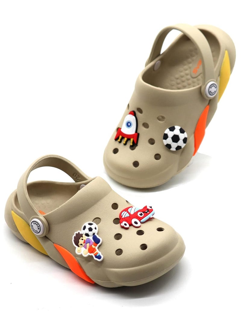 SVAAR أحذية سلاينغ باك سفاار للأولاد والبنات || صنادل كلوغ داخلية وخارجية للأطفال مع 4 سحر كرتوني - Image 1