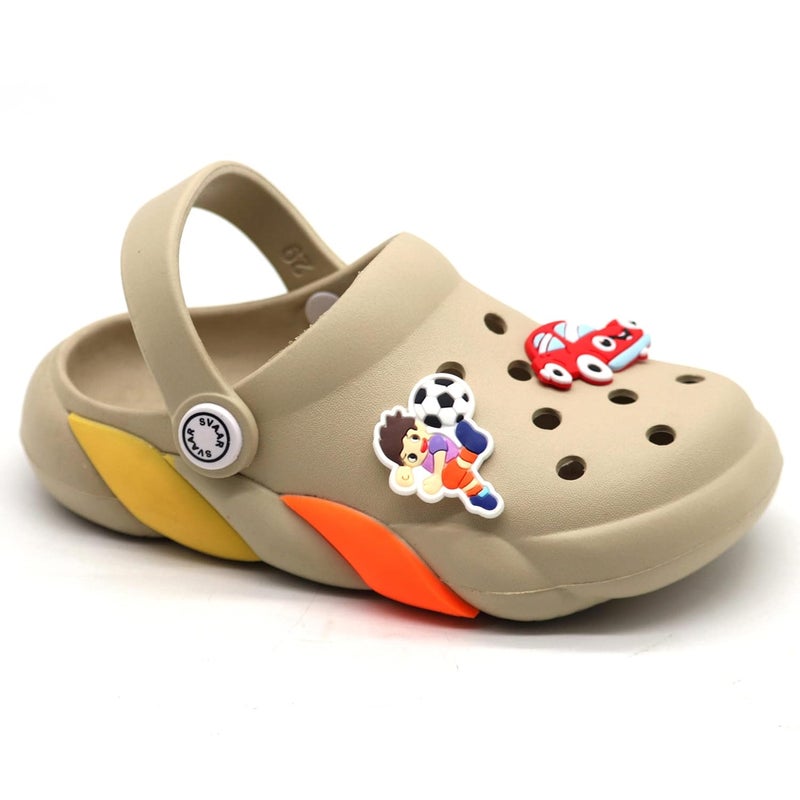 SVAAR أحذية سلاينغ باك سفاار للأولاد والبنات || صنادل كلوغ داخلية وخارجية للأطفال مع 4 سحر كرتوني - Image 4