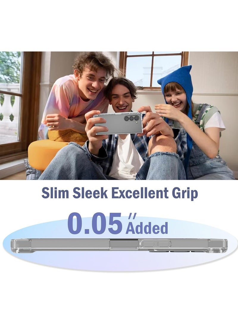 Denx Samsung Galaxy Z fold 6 Clear Case, Soft Slim TPU Shockproof Scratch-Proof Crystal Clear Case - Image 5