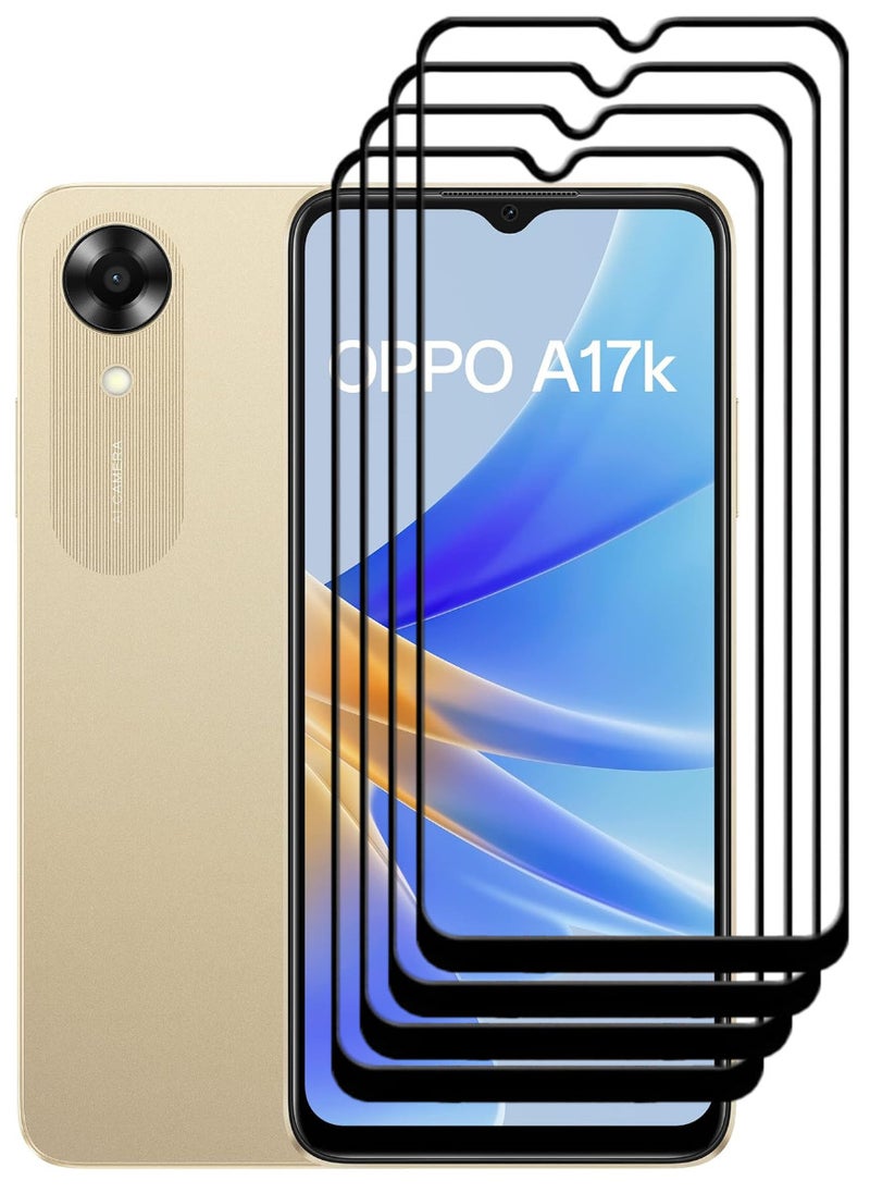 ACLIX 4 Pieces Antistatic ESD Dustproof Premium Quality High Definition Tempered Glass Screen Protector Designed For Oppo A17k - Image 1