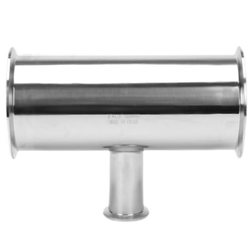 DERNORD Reducing Clamp Tee 3 Way Stainless Steel 304 Sanitary Fitting Pipe OD 4 inch x 4 inch x 15 inch - Image 3