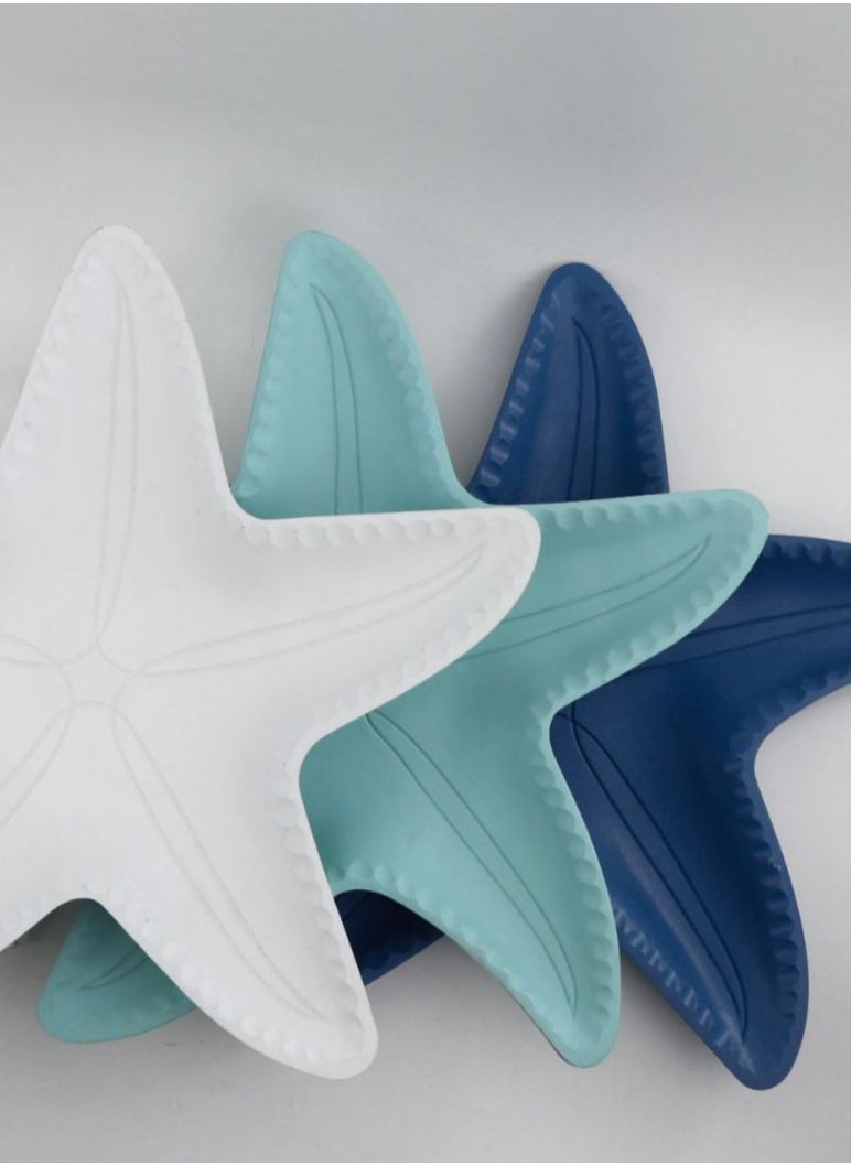 Mediterranean  Starfish Plate Tray Coastal Decorative Tray for Coffee Table, Living Room, Dining Room, and Storage