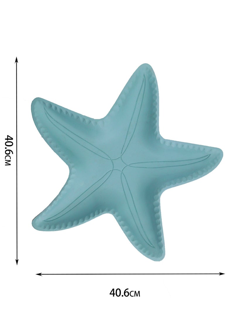 Mediterranean  Starfish Plate Tray Coastal Decorative Tray for Coffee Table, Living Room, Dining Room, and Storage