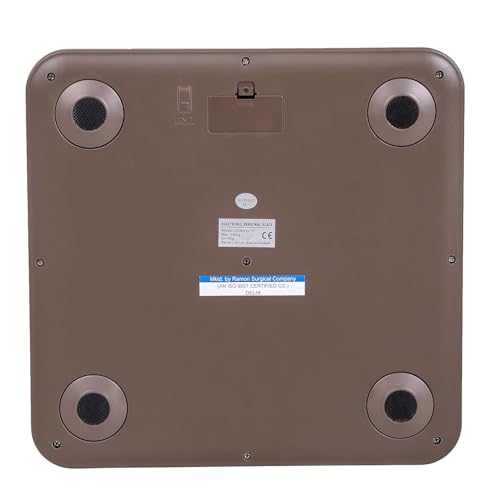 CROWN Elite Leather Look Fiber Body Digital Human Weighing Scale, 180kg (Brown) - Image 5