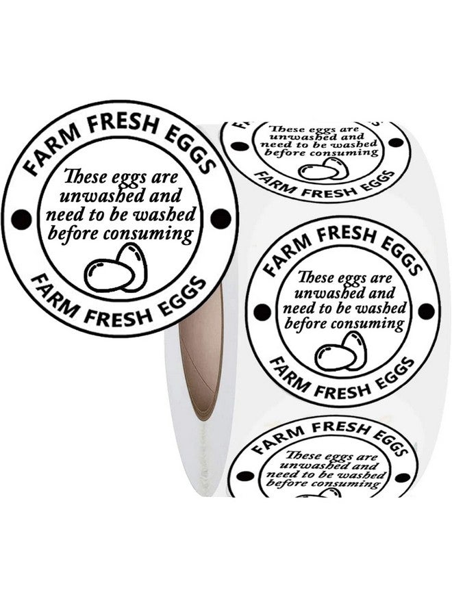 Besttile 2 Inch Farm Fresh Eggs Carton Labels Farm Fresh Egg Unwashed Stickers Egg Handling Labels Self Adhesive Egg Packaging Stickers For Chicken,Quail,Egg Packaging Stickers,500 Pcs Per Pack - Image 1
